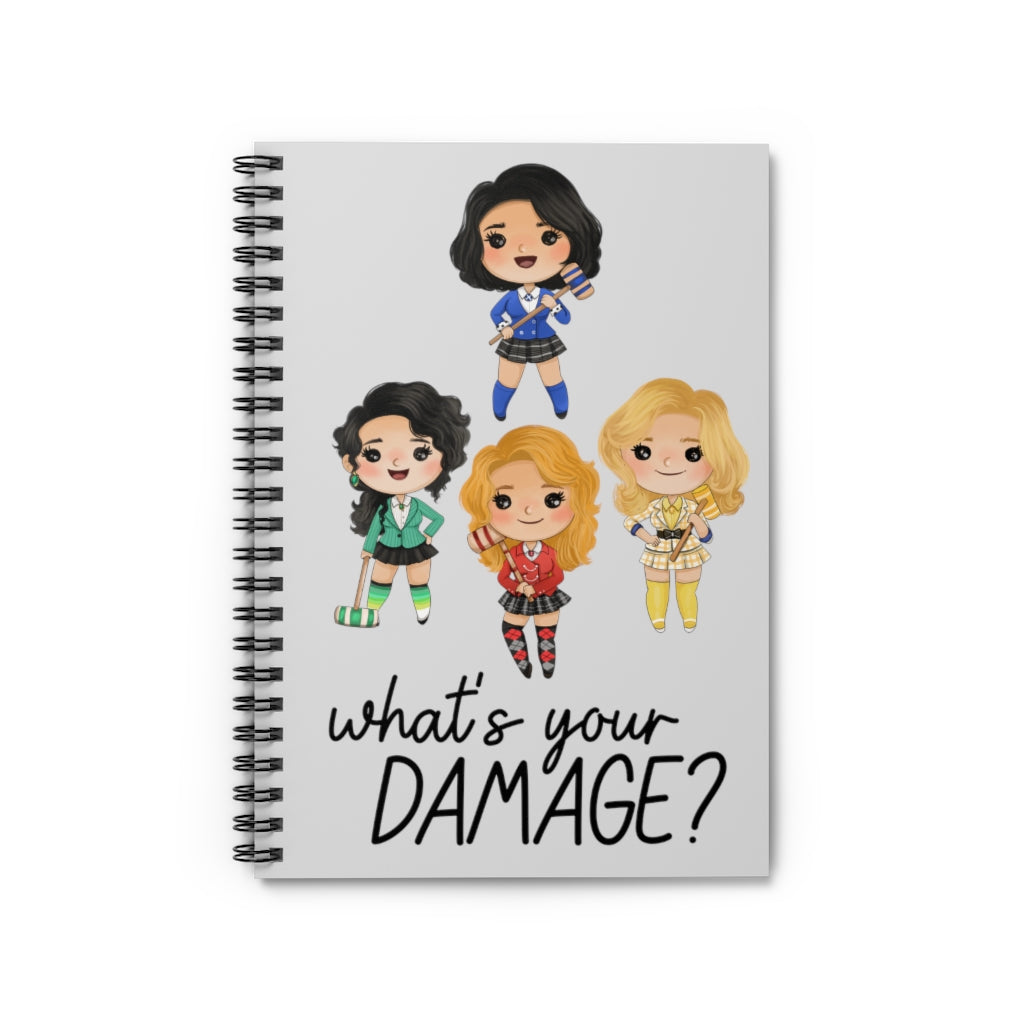 Heathers 6x9 Spiral Notebook - Ruled Line