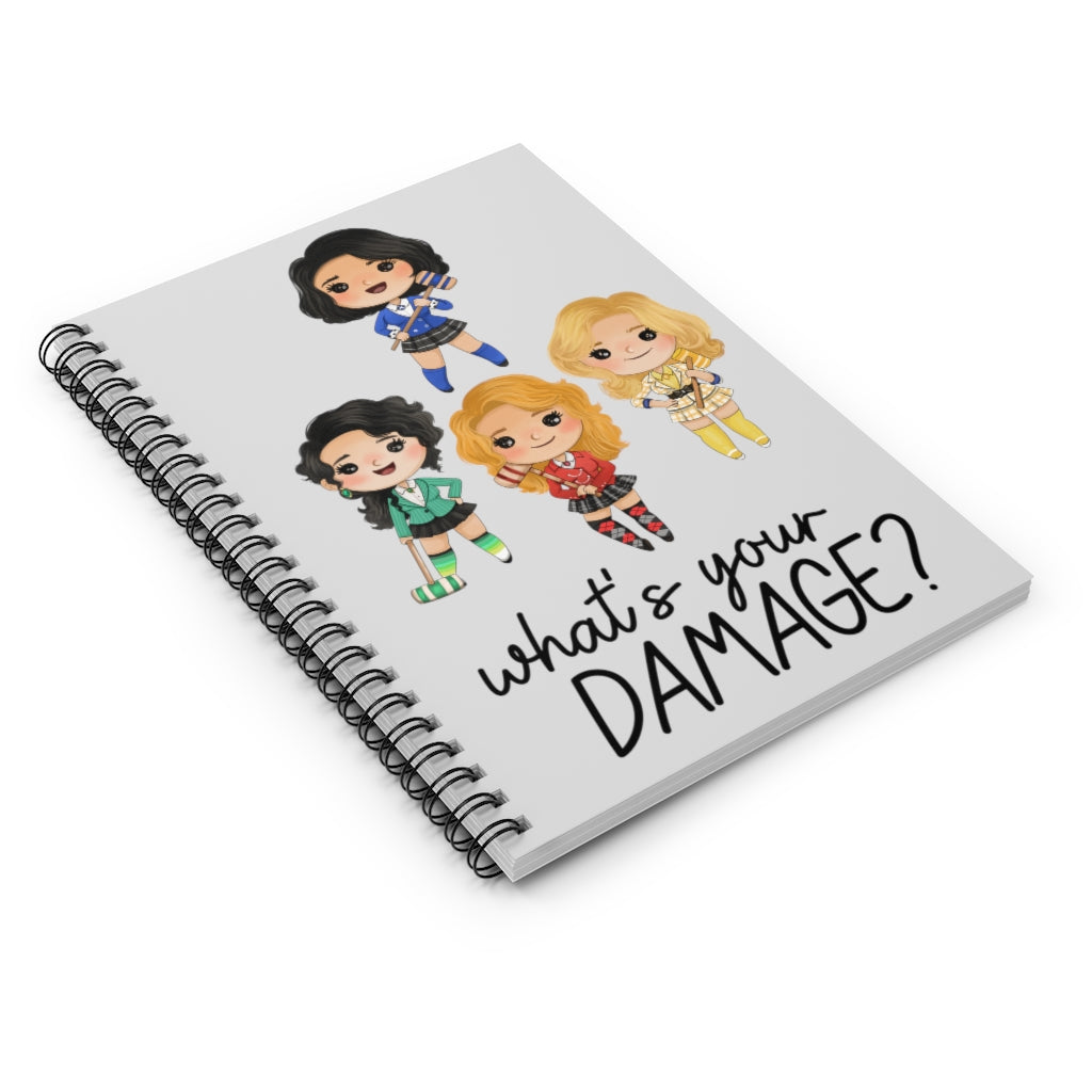 Heathers 6x9 Spiral Notebook - Ruled Line