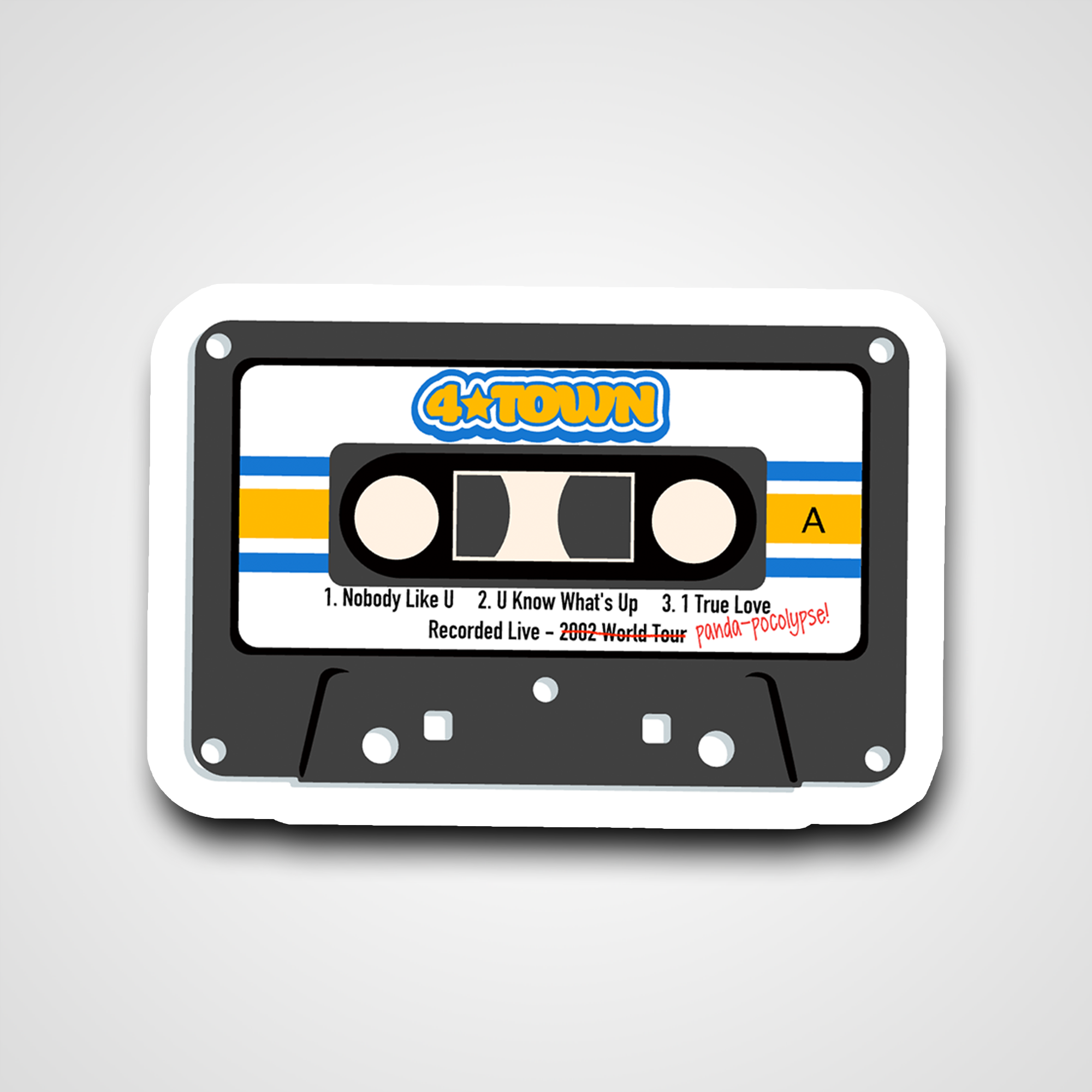 Pandapocalypse Cassette Inspired Sticker