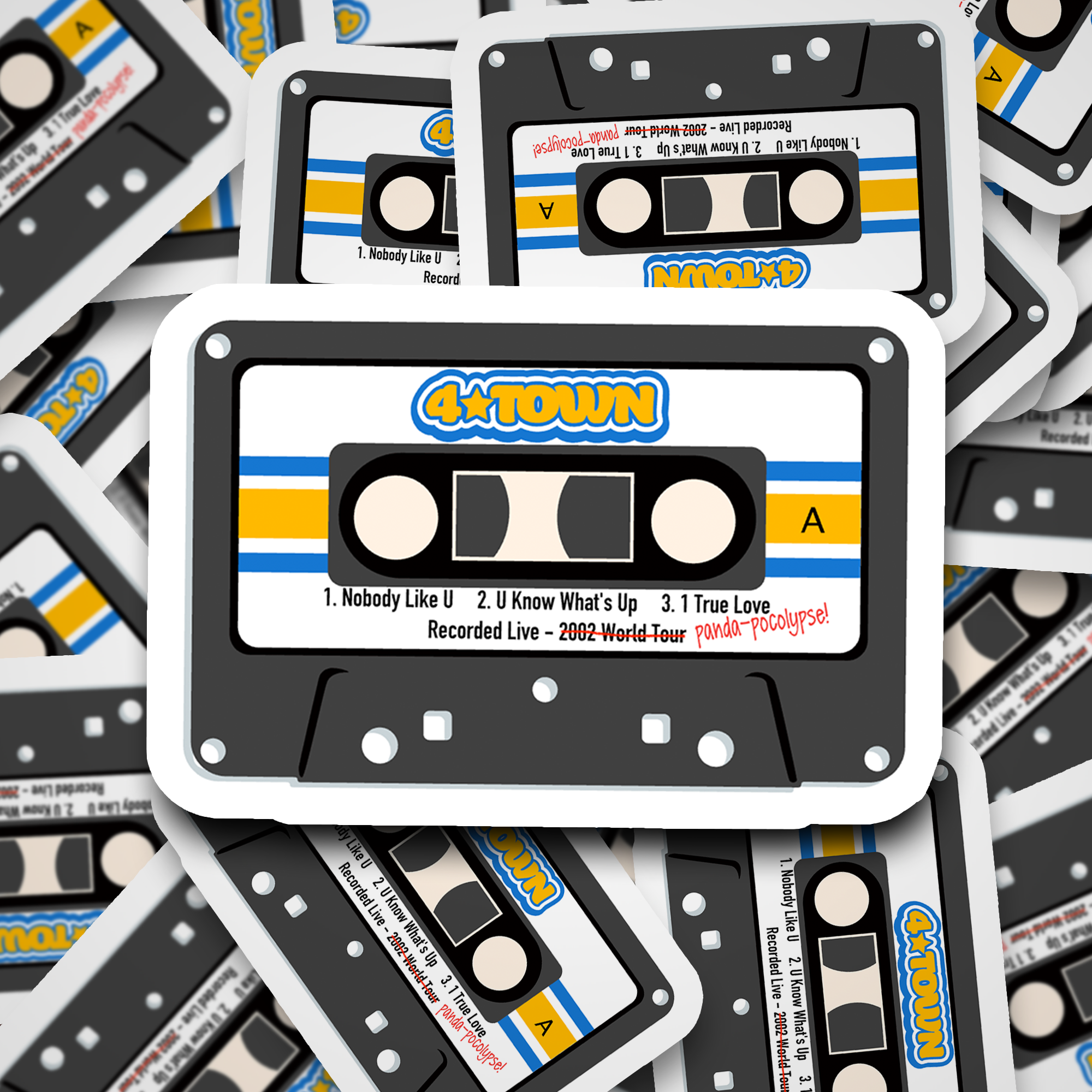 Pandapocalypse Cassette Inspired Sticker