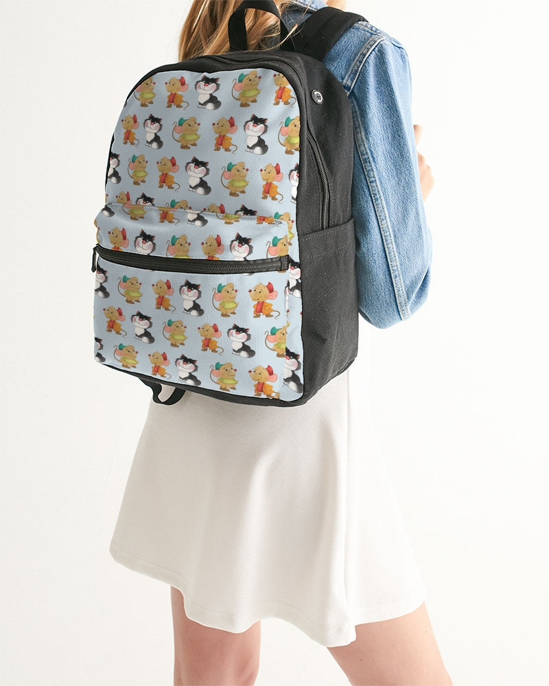 Cinderelly Cat and Mouse Small Canvas Backpack
