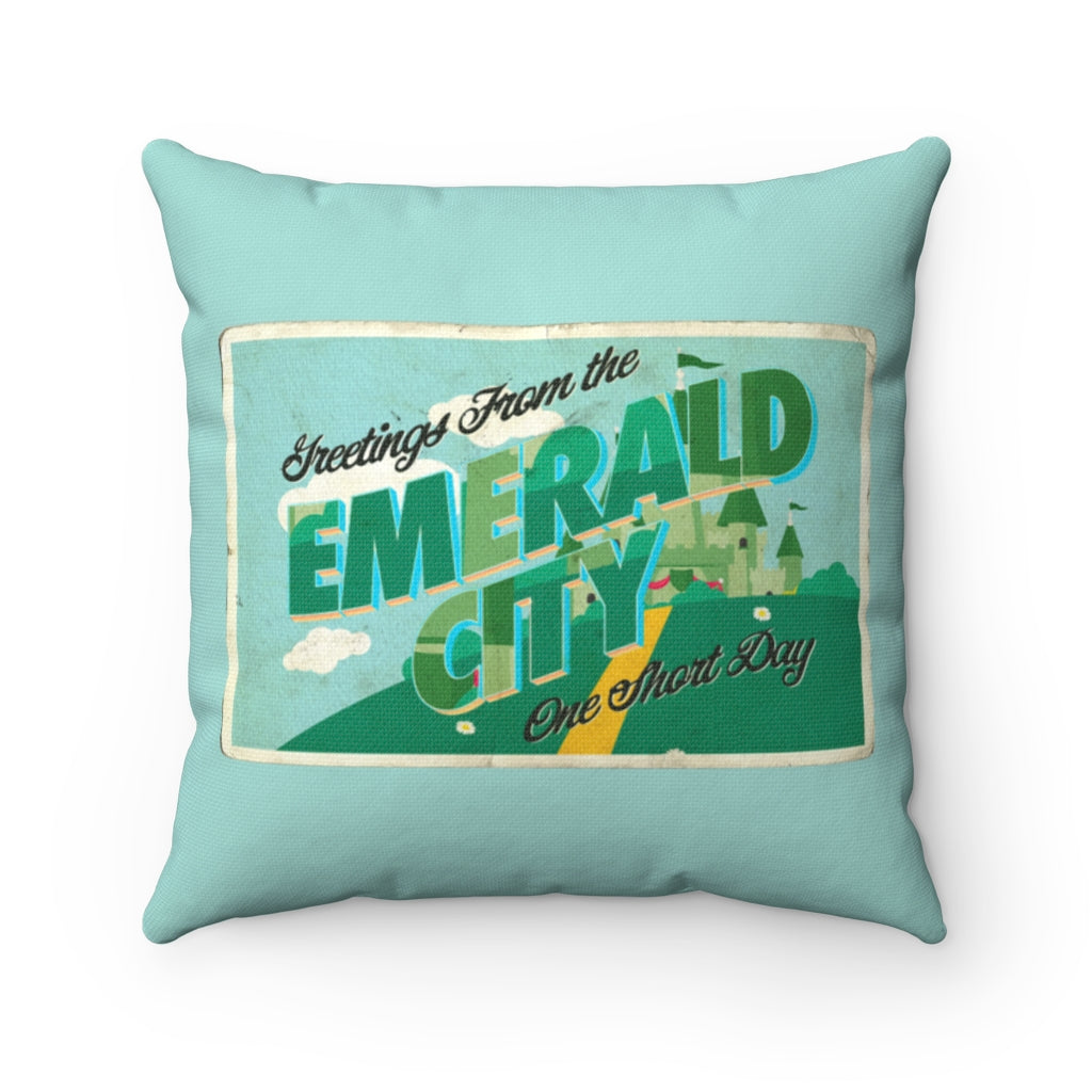 Greetings from Emerald City - Square Throw Pillow - Broadway Musical Wicked Decor