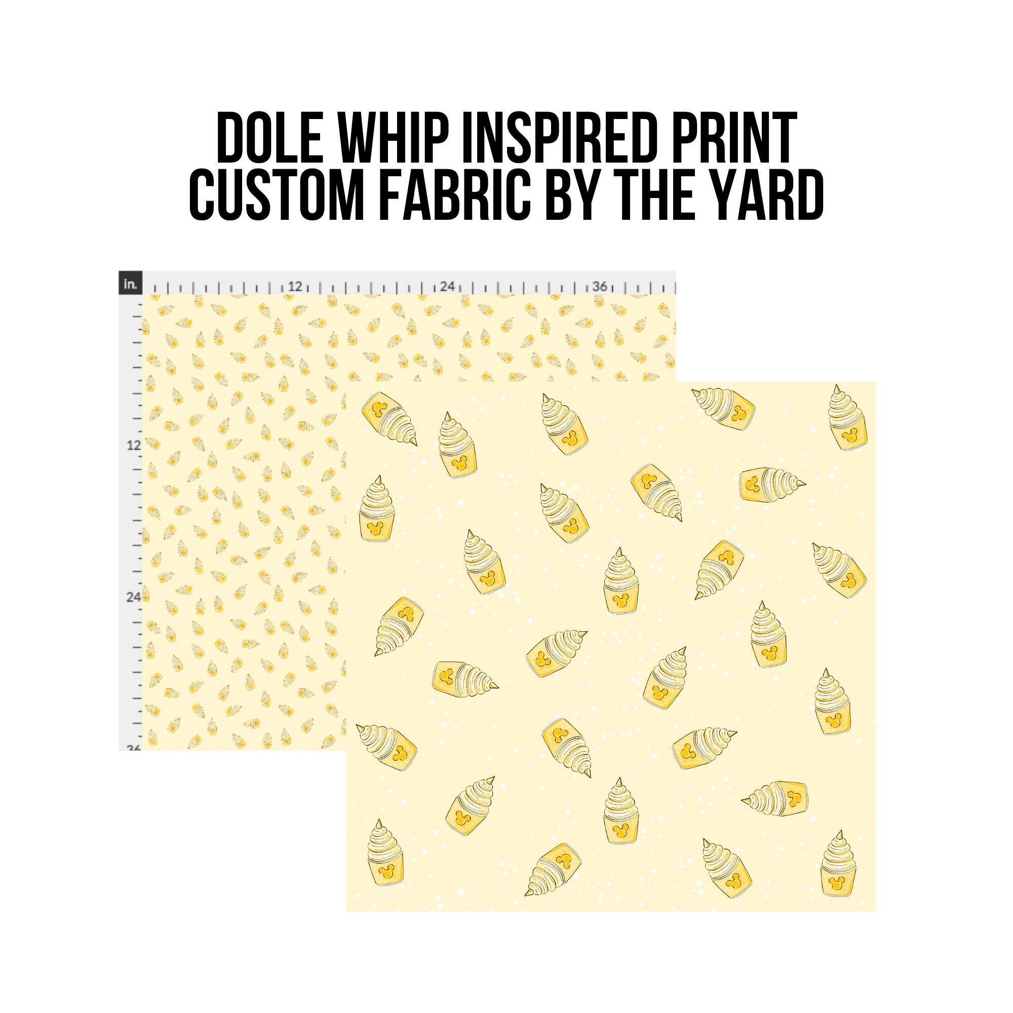 Adventureland Dole Whip Inspired Custom Fabric - By The Yard or Fat Quarter