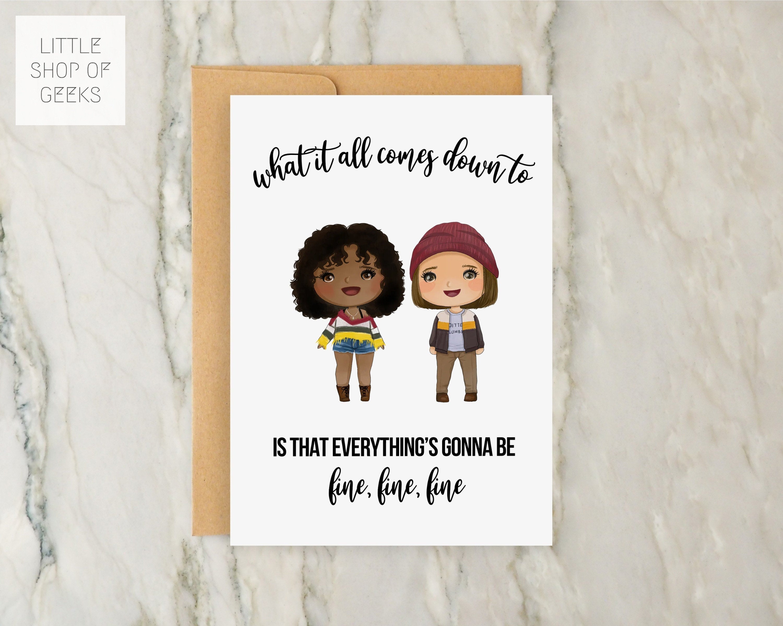 Jagged Little Pill Musical Greeting Card - Frankie Healy and Jo