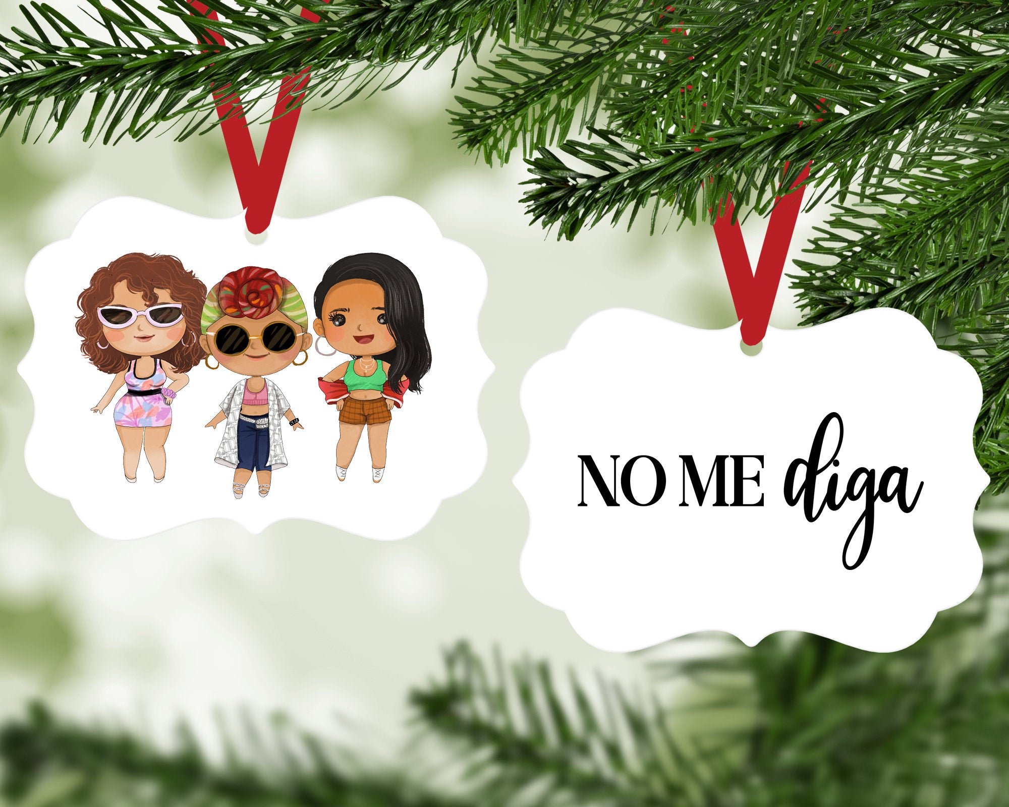 In the Heights Broadway Christmas Ornament Funny No Me Diga - can be personalized / customized