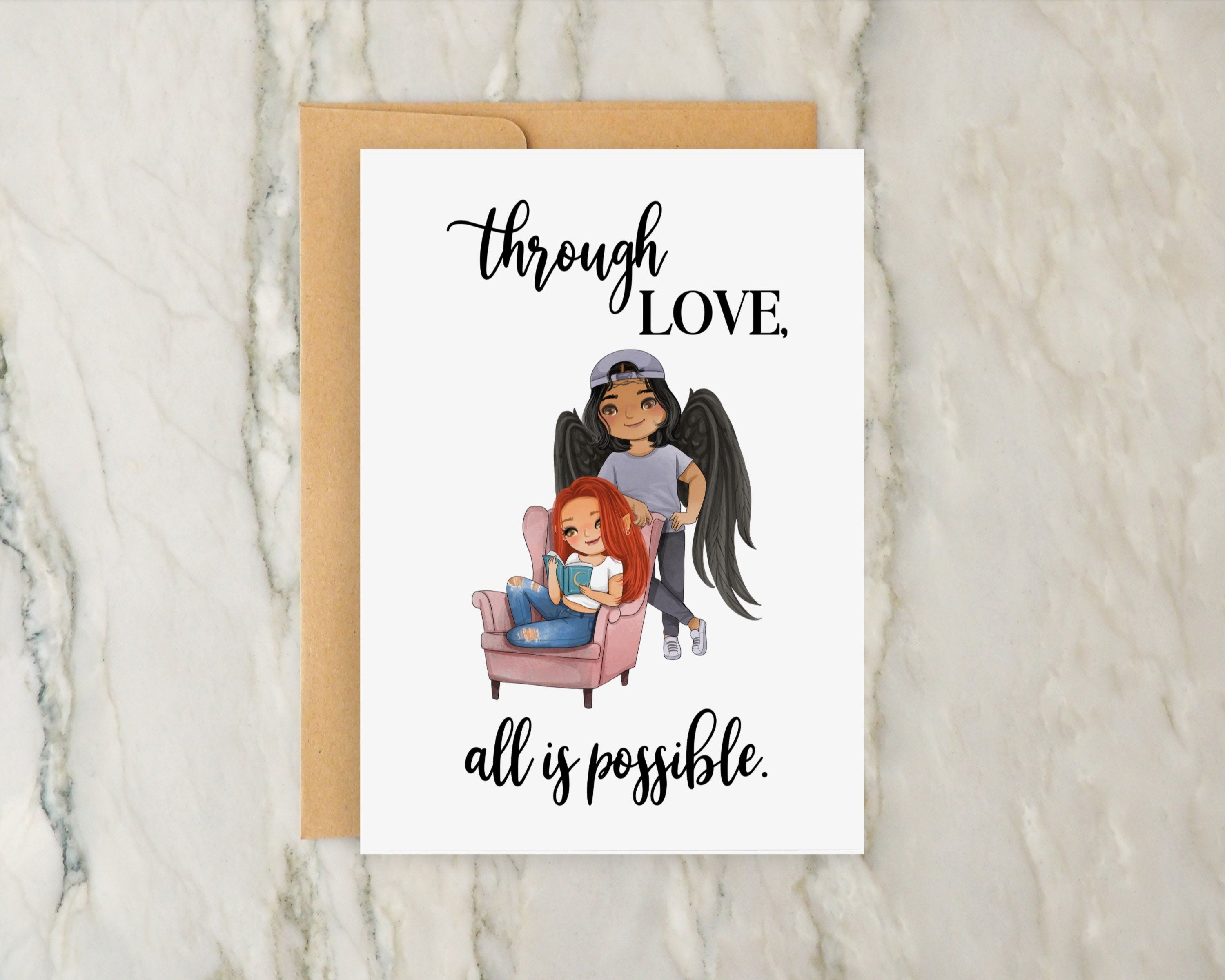 Crescent City Greeting Card 5x7 - Through Love All Is Possible 