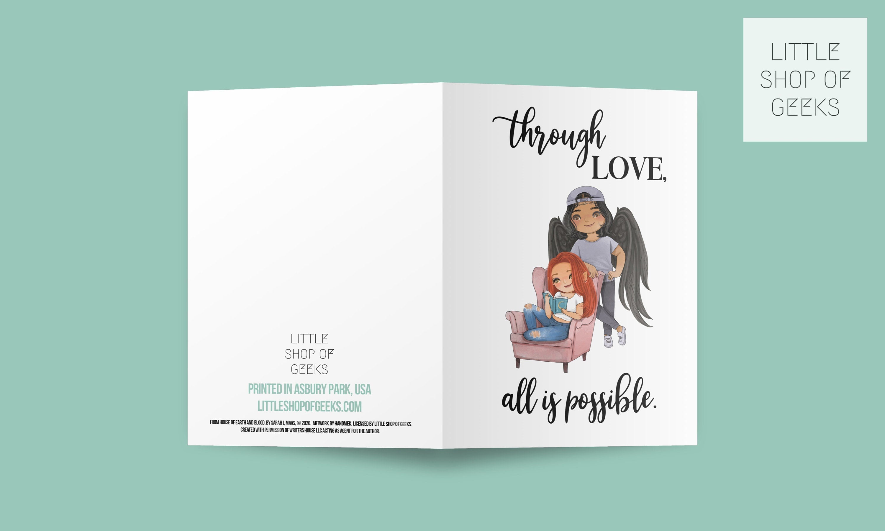 Crescent City Greeting Card 5x7 - Through Love All Is Possible 