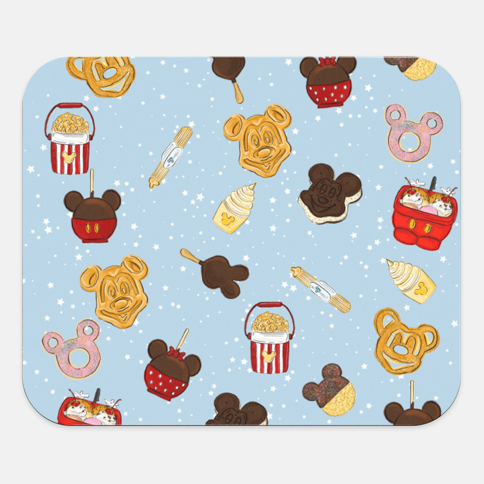 Snacks Print Mouse Pad - Rectangle - Little Shop of Geeks