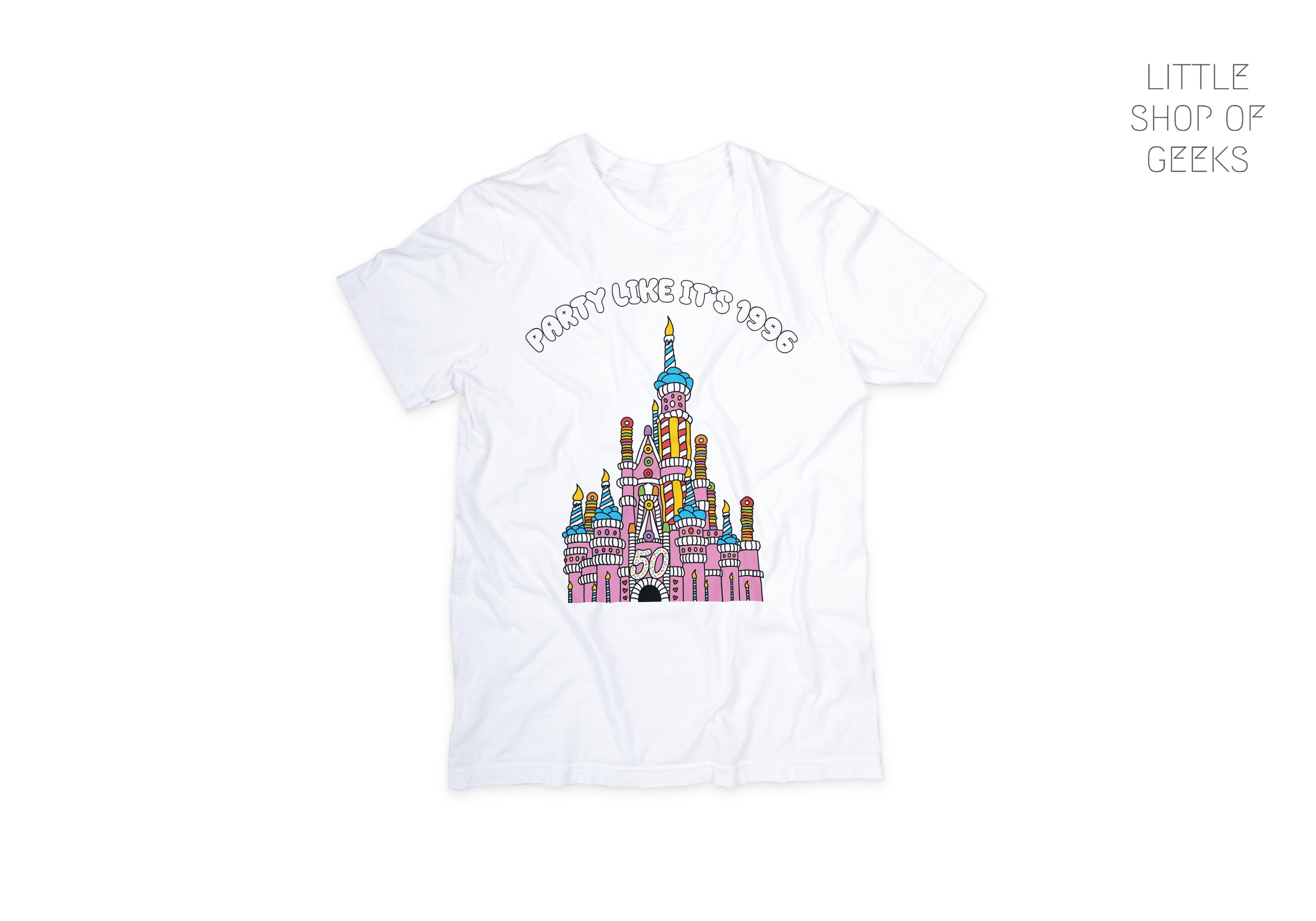 50th Anniversary Cake Castle Party Like It's 1996 Unisex Jersey Short Sleeve Tee